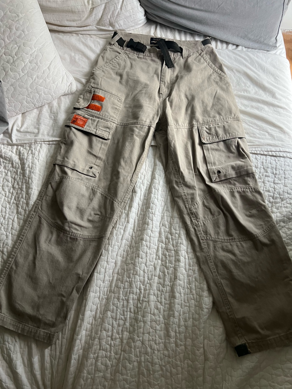 Utility Work Pants - Beige- Durable Casual Trousers